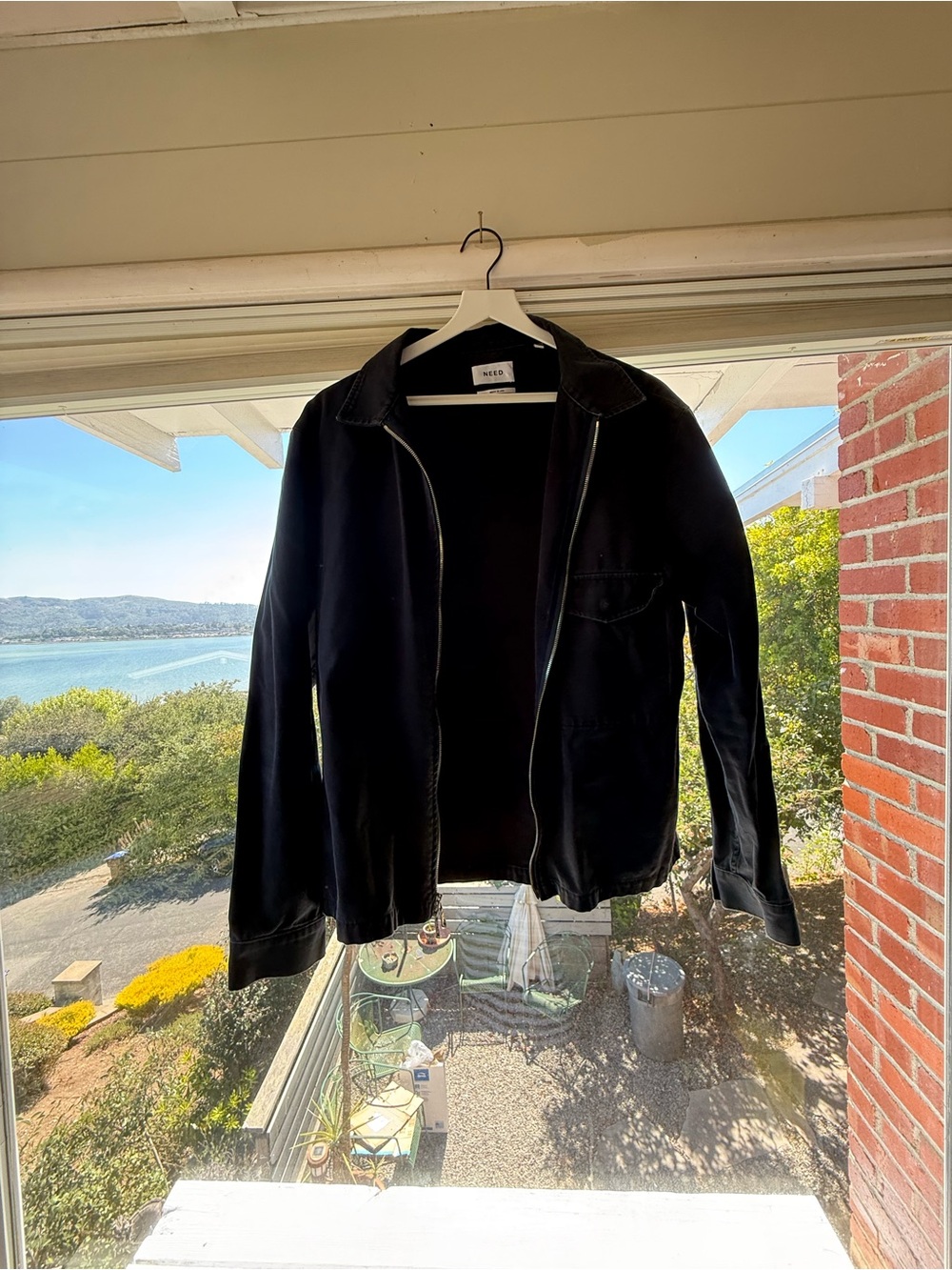 Men's Black Zip-Front Jacket by A.P.C.